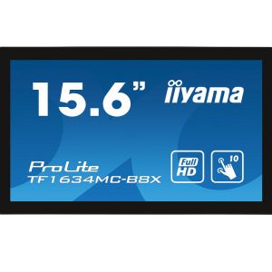 PROLITE TF1634MC-B8X 15.6" (39,5 cm) Open Frame Full HD Moniteur avec panneau IPS, écran multi-touch PCAP et technologie Touch durch-Glas
