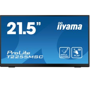 PROLITE T2255MSC-B1 21,5" 54,5 cm PCAP 10 points Multi-Touch avec design bord à bord, revêtement anti-traces de doigts et prise en charge active du stylet (MPP 2.0)