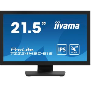 PROLITE T2234MSC-B1S 22" (54,6 cm) Full HD Monitor mit einem PCAP Multi-Touch-Display, IPS Panel, Touch-durch-Glas Technologie und Anti-Fingerprint-Beschichtung