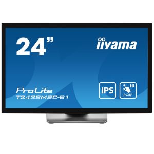PROLITE T2438MSC-B1 23.8" (60.5 cm) 10pt Optical Bonded PCCAP Moniteur tactile avec panneau IPS, design bord à bord, revêtement anti-traces de doigts et boîtier en métal