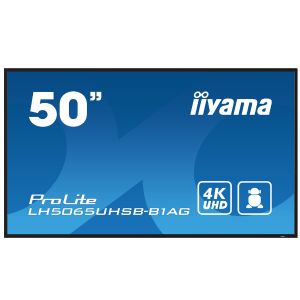 PROLITE LH5065UHSB-B1AG Un écran d'affichage professionnel de 49,5" (125,7 cm) avec résolution 4K UHD, luminosité de 800 cd/m², pour un affichage clair et vif