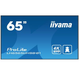 PROLITE LH6565UHSB-B1 Un écran de signalisation professionnel de 64,5" (163,9 cm) avec résolution UHD 4K, luminosité 800 cd/m², pour une représentation claire et vive