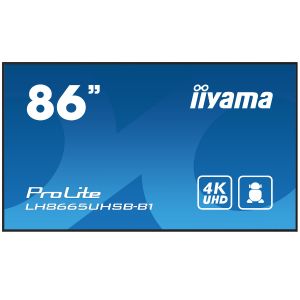PROLITE LH8665UHSB-B1 Un écran d'affichage professionnel de 86" (217 cm) avec résolution 4K UHD, luminosité de 800 cd/m², pour un affichage clair et vif
