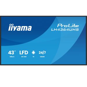 ProLite LH4364UHS-B1AG Un écran d'affichage professionnel et puissant 4K UHD 42,5" (108 cm) avec options de contrôle et de connectivité avancées