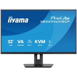 ProLite XB3294UHSCP-B1 Panneau VA 32" (80 cm) 4K avec station d'accueil USB-C (95 W), commutateur KVM et PiP/PbP
