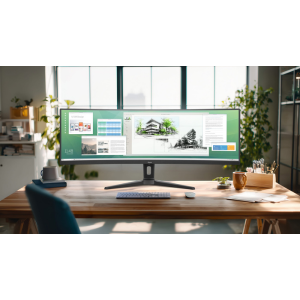 ProLite XCB4594DQSU-B1 Écran incurvé 44,5" (113 cm) avec double résolution QHD et réglage de la hauteur – Idéal pour le multitâche immersif et le travail créatif
