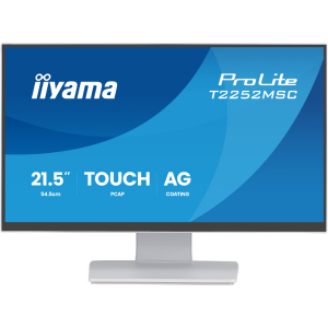 ProLite T2252MSC-W2AG Écran tactile DeepContrast PCAP+ 10 points avec panneau IPS et verre sans bordure, anti-traces de doigts et anti-reflet 21,5" (54,6 cm)