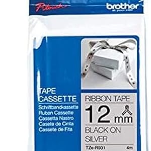 Brother Ruban pour étiqueteuse P-touch noir/argent