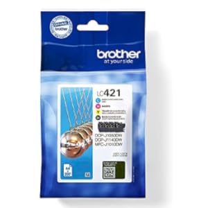Brother Lot de 4 cartouches d'encre d'origine pour Brother DCP-J1050DW, DCP-J1140DW, MFC-J1010DW