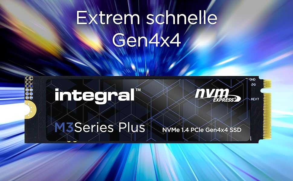 SSD Gen4 extrêmement rapide – jusqu'à 5000 Mo/s en lecture, 2600 Mo/s en écriture (vitesse séquentielle) ; jusqu'à 360 K I0 PS en lecture, 520 K I0 PS (vitesse aléatoire)
