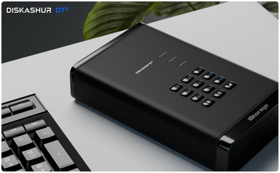 iStorage diskAshur DT3 | Certifié FIPS niveau 3 | Disque dur de bureau chiffré et sécurisé | Protégé par mot de passe
