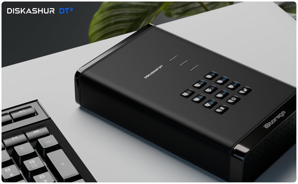 iStorage diskAshur DT3 | Certifié FIPS niveau 3 | Disque dur de bureau chiffré et sécurisé | Protégé par mot de passe