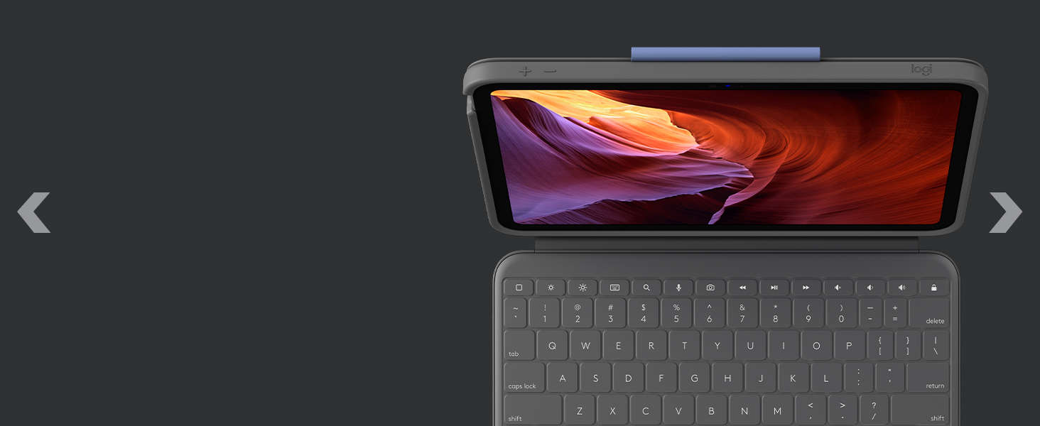 Rangée complète de touches de raccourcis iPadOS