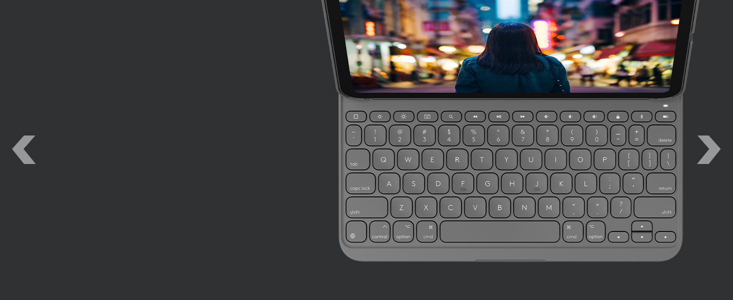 Rangée complète de touches de raccourcis iPadOS