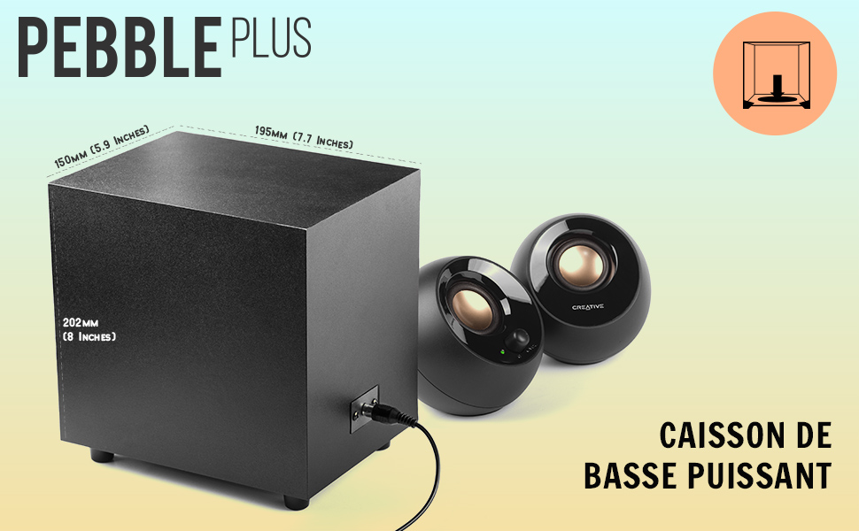 CREATIVE PEBBLE PLUS – DES HAUT-PARLEURS DE BUREAU 2.1 QUI TIENNENT LEURS PROMESSES