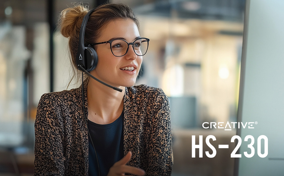 Connexion sans effort avec le casque USB HS-230 léger.