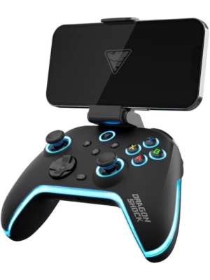 DragonShock - AURORA PLUS - Manette sans fil noire avec support téléphone