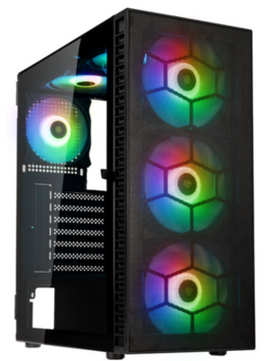 Kolink Observatory HF Glass/Mesh ARGB Midi Tour – Noir/Blanc