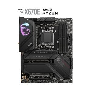 MSI MPG X670E Carbon WiFi Carte Mère, ATX - pour Processeurs AMD Ryzen Série 7000, AM5-18 Duet Rail Power Stage 90A, DDR5 Memory Boost 6600+MHz/OC, 2 x PCIe 5.0 x16, 2 x M.2 Gen5, Wi-FI 6E, Noir