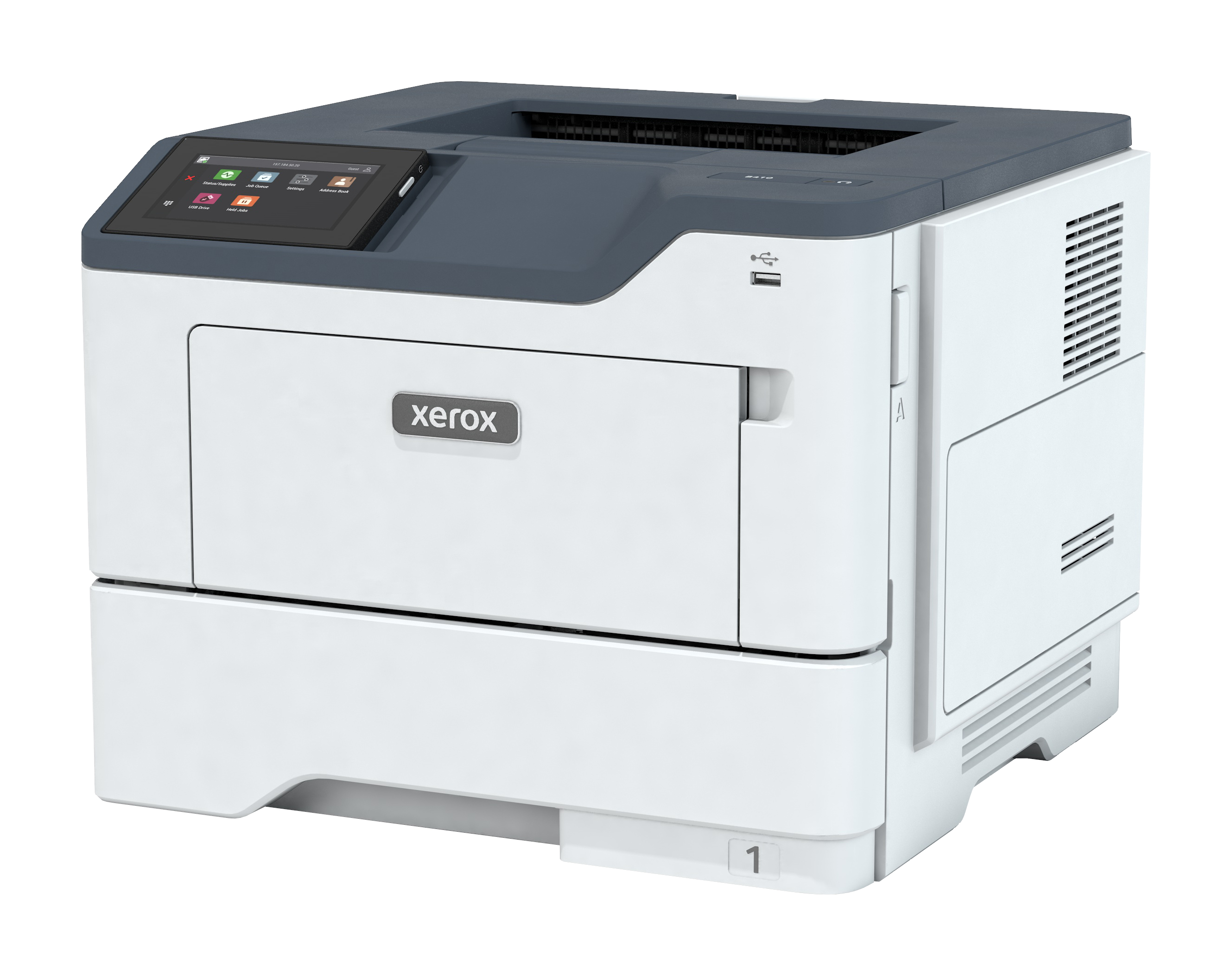 Imprimante recto verso A4 47 ppm Xerox B410, PS3 PCL5e/6, 2 magasins, total 650 feuilles