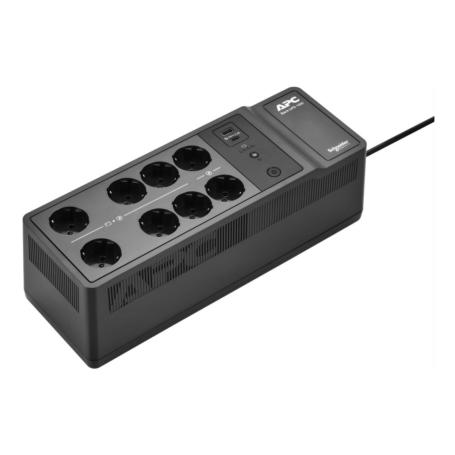 APC Back-UPS, 1050VA/600W Floor/Wall Mount, 230V, 8x UNEL outlets, USB Type A+C Port, User Replaceable Battery - Professionnels