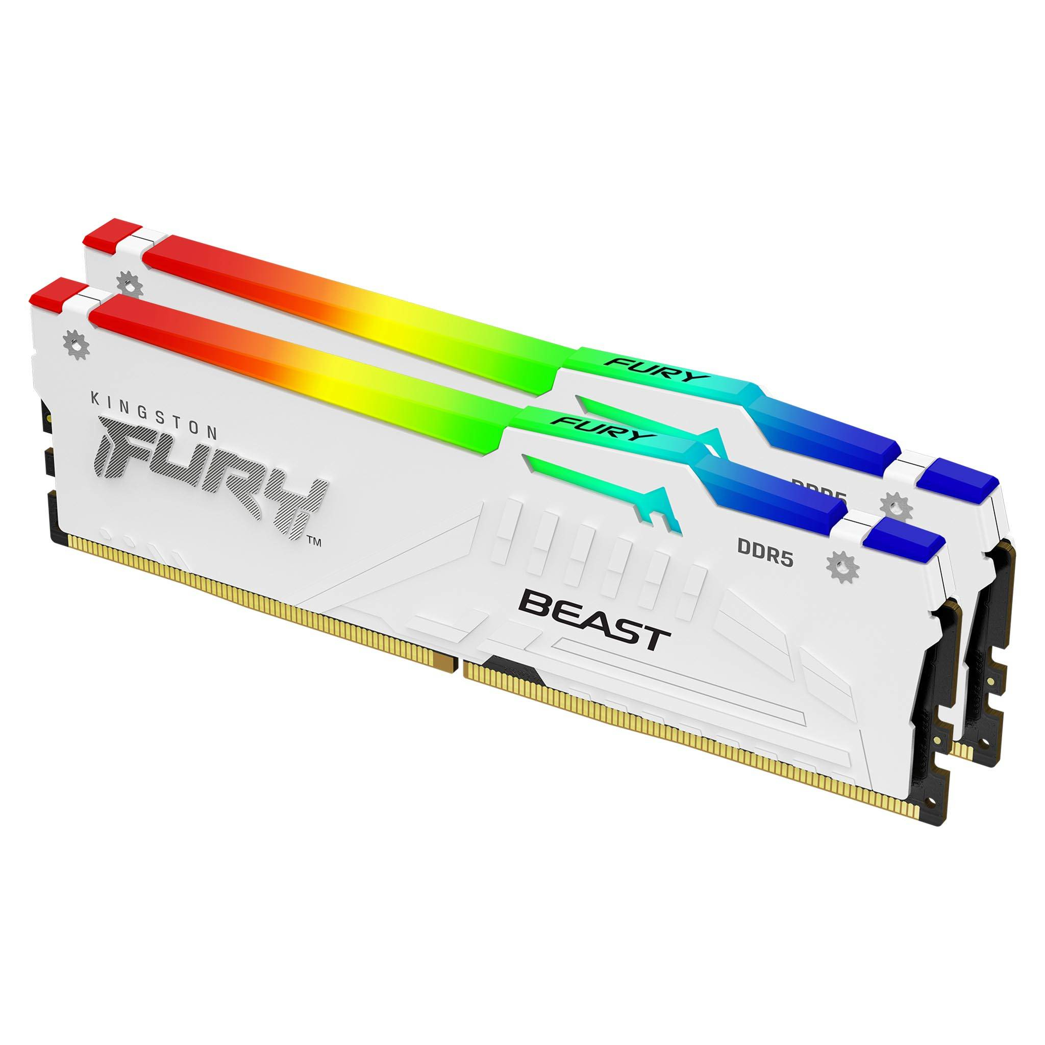 64 Go 5600 MT/s DDR5 CL40 DIMM (Kits de 2) FURY Beast White RGB XMP