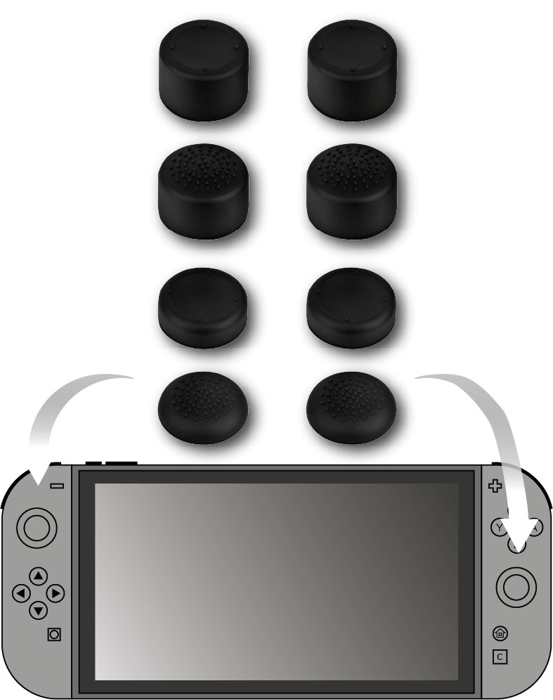 Appuies pouces X8 pour Switch 2
