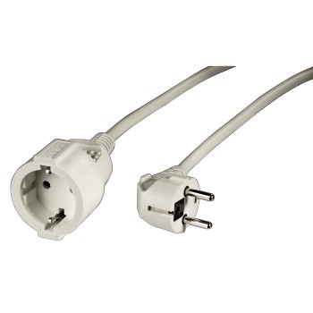 "Profi" Extension Cable with Earth Contact, 2 m, white