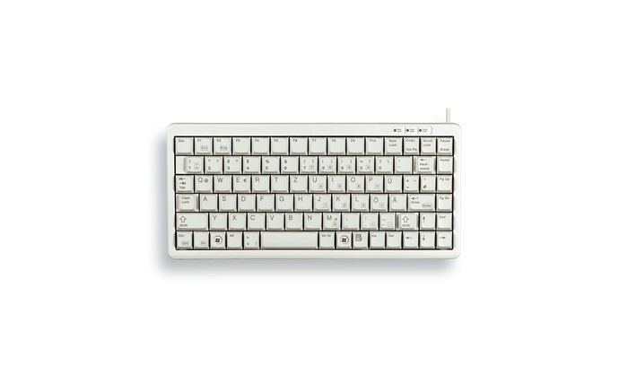 G84-4100 COMPACT KEYBOARD Clavier filaire miniature, USB/PS2, gris clair, AZERTY - FR