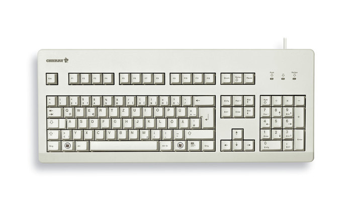 G80-3000 MX BLACK SWITCH, Clavier mécanique filaire, gris clair, USB/PS2 AZERTY - FR