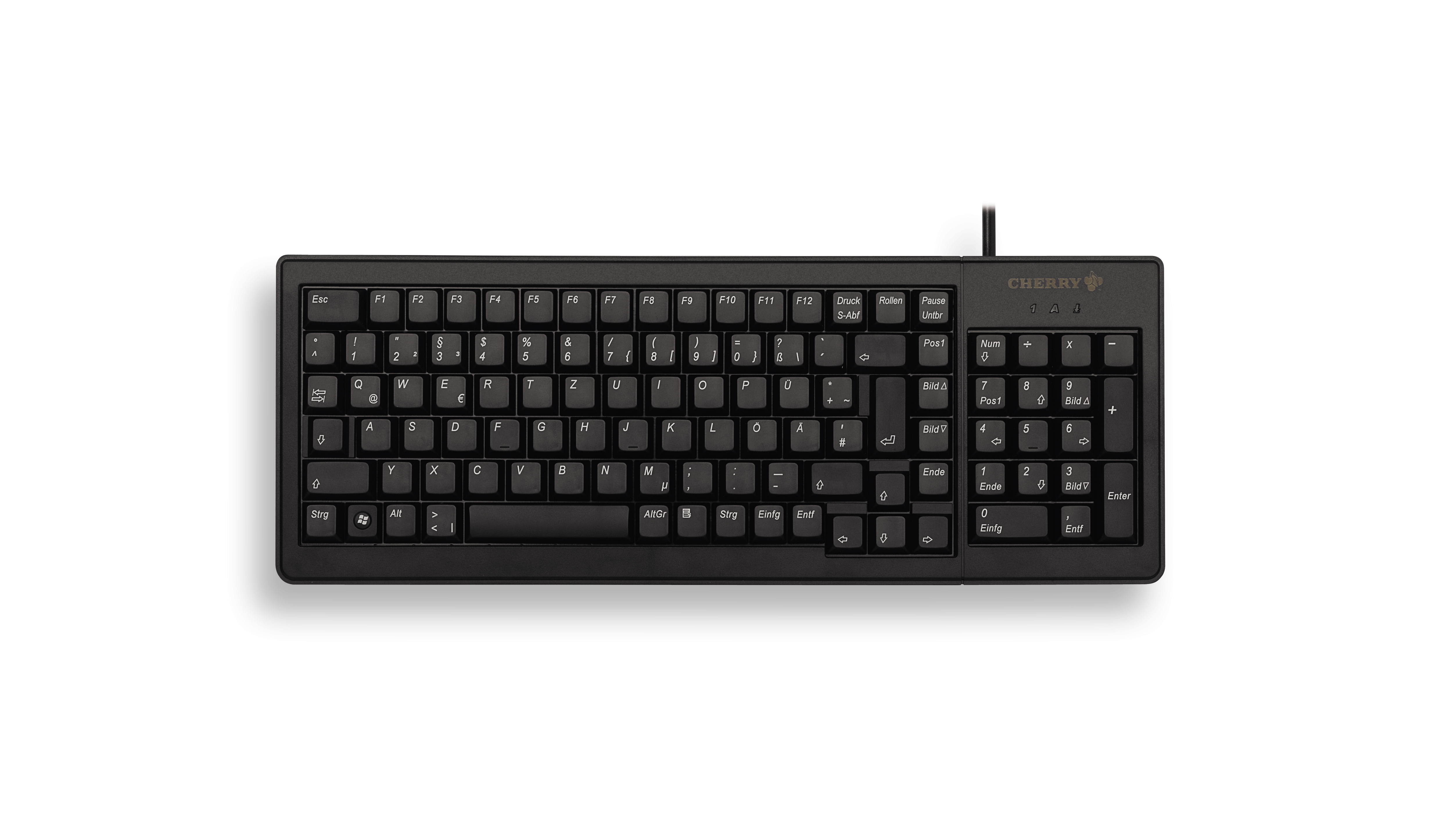 G84-5200 COMPACT KEYBOARD, Clavier filaire miniature, USB/PS2, noir, AZERTY - FR
