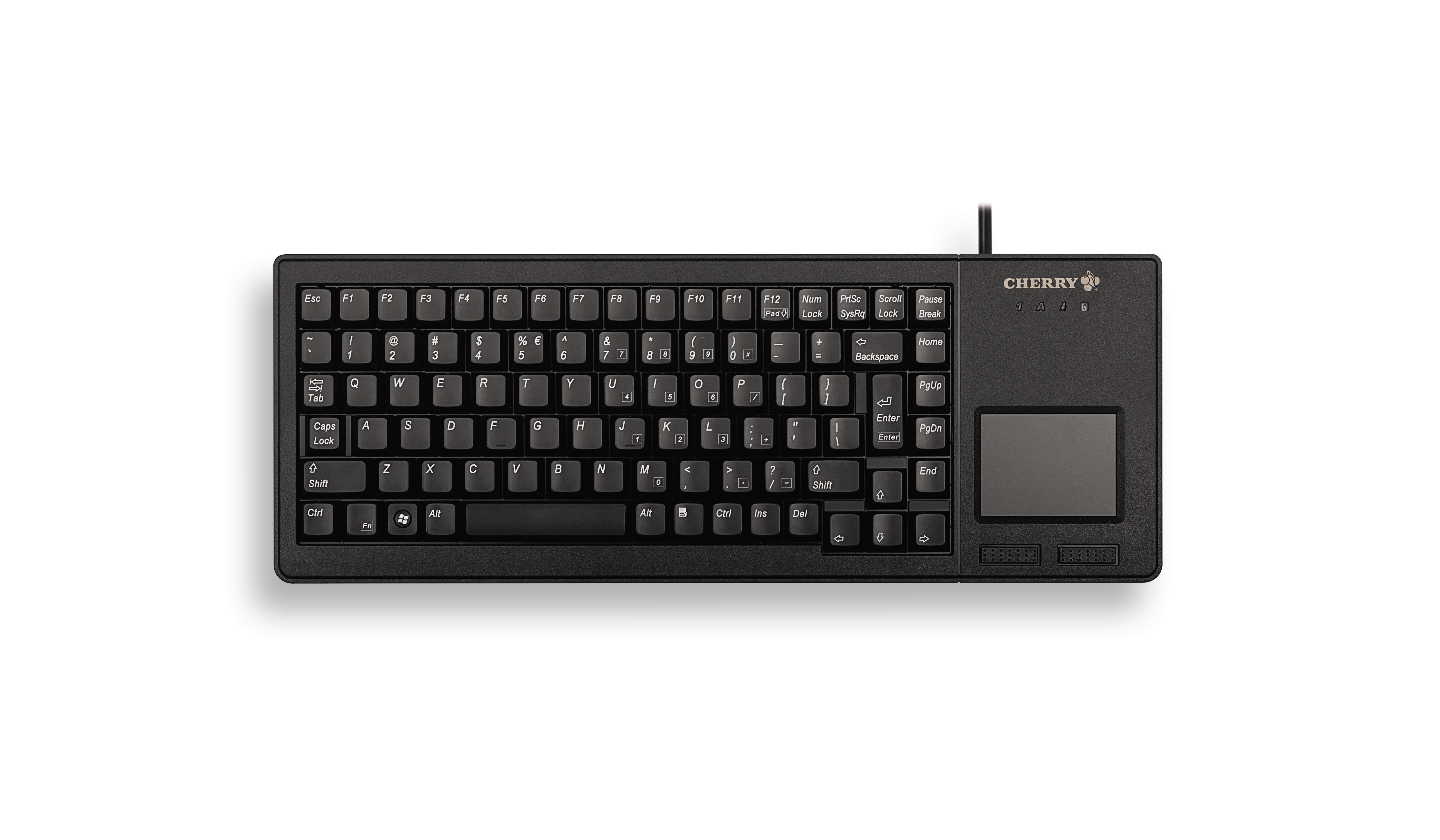 G84-5500 TOUCHPAD KEYBOARD Clavier filaire miniature, touchpad, USB, noir, AZERTY - FR