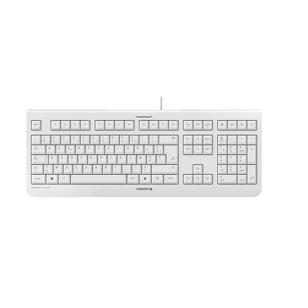 KC 1000 Clavier filaire, blanc grisé, USB, AZERTY - FR