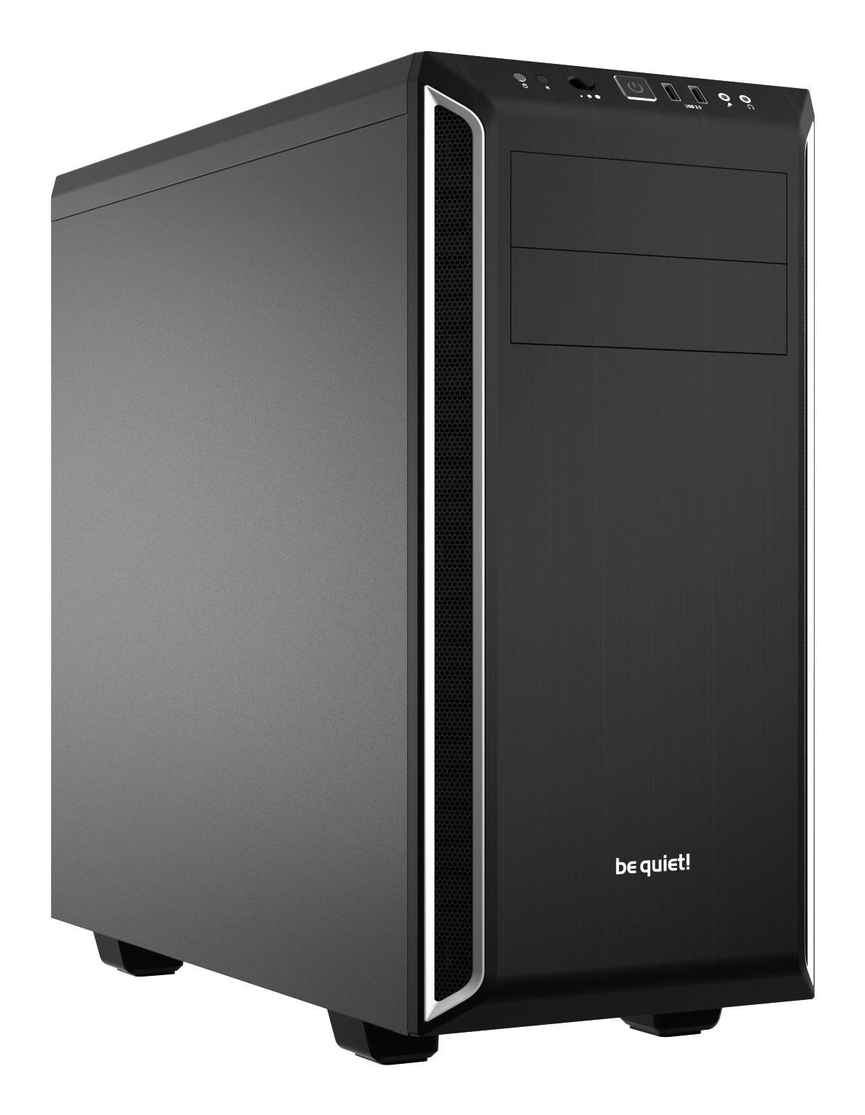 Pure Base 600 Argent | Boîtier PC, Mini ITX / Micro ATX / ATX,1 ventilateur Pure Wings 2 120 mm, 1 ventilateur Pure Wings 2 140 mm