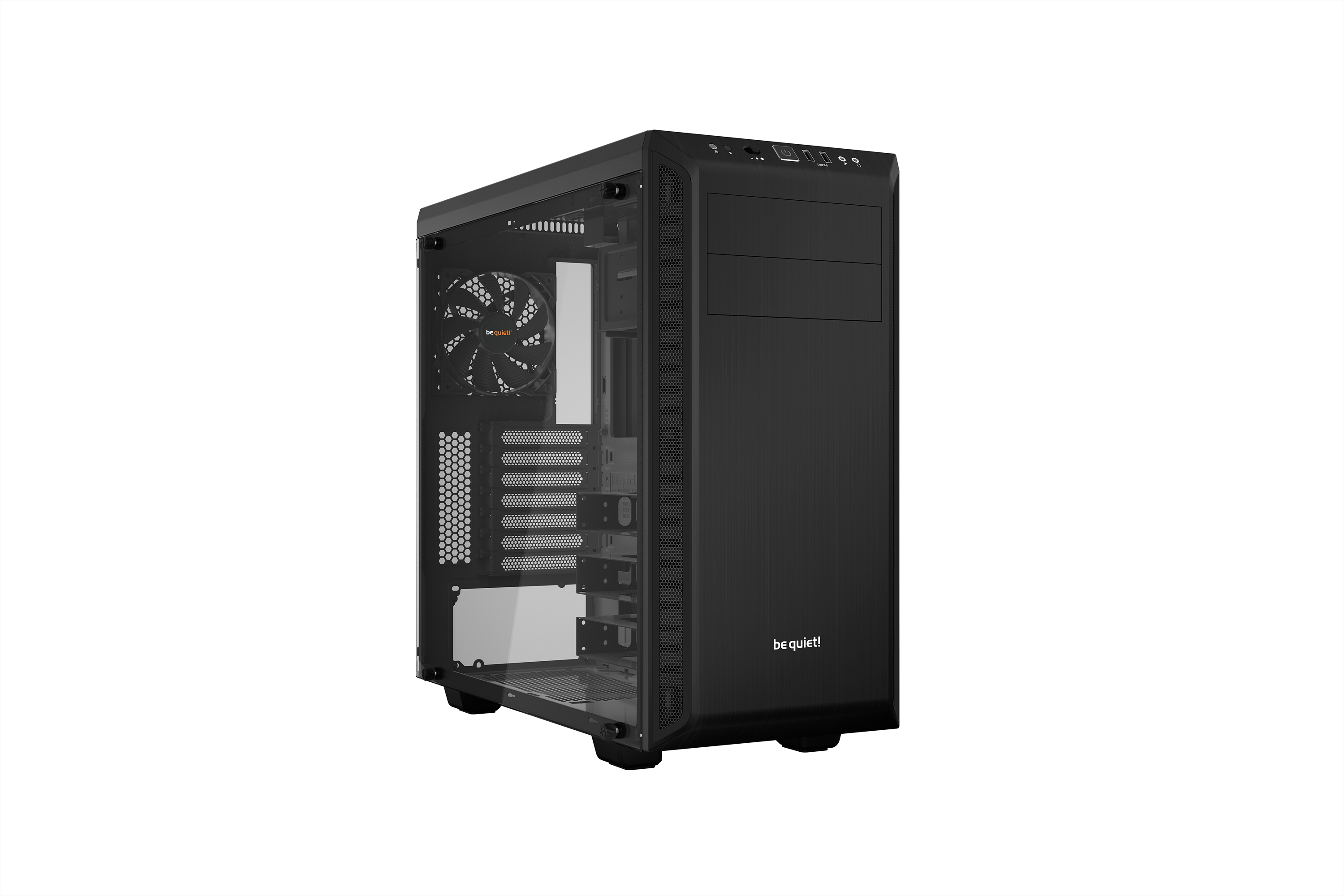 Pure Base 600 Noir | Boîtier PC vitré, Mini ITX / Micro ATX / ATX,1 ventilateur Pure Wings 2 120 mm, 1 ventilateur Pure Wings 2 140 mm