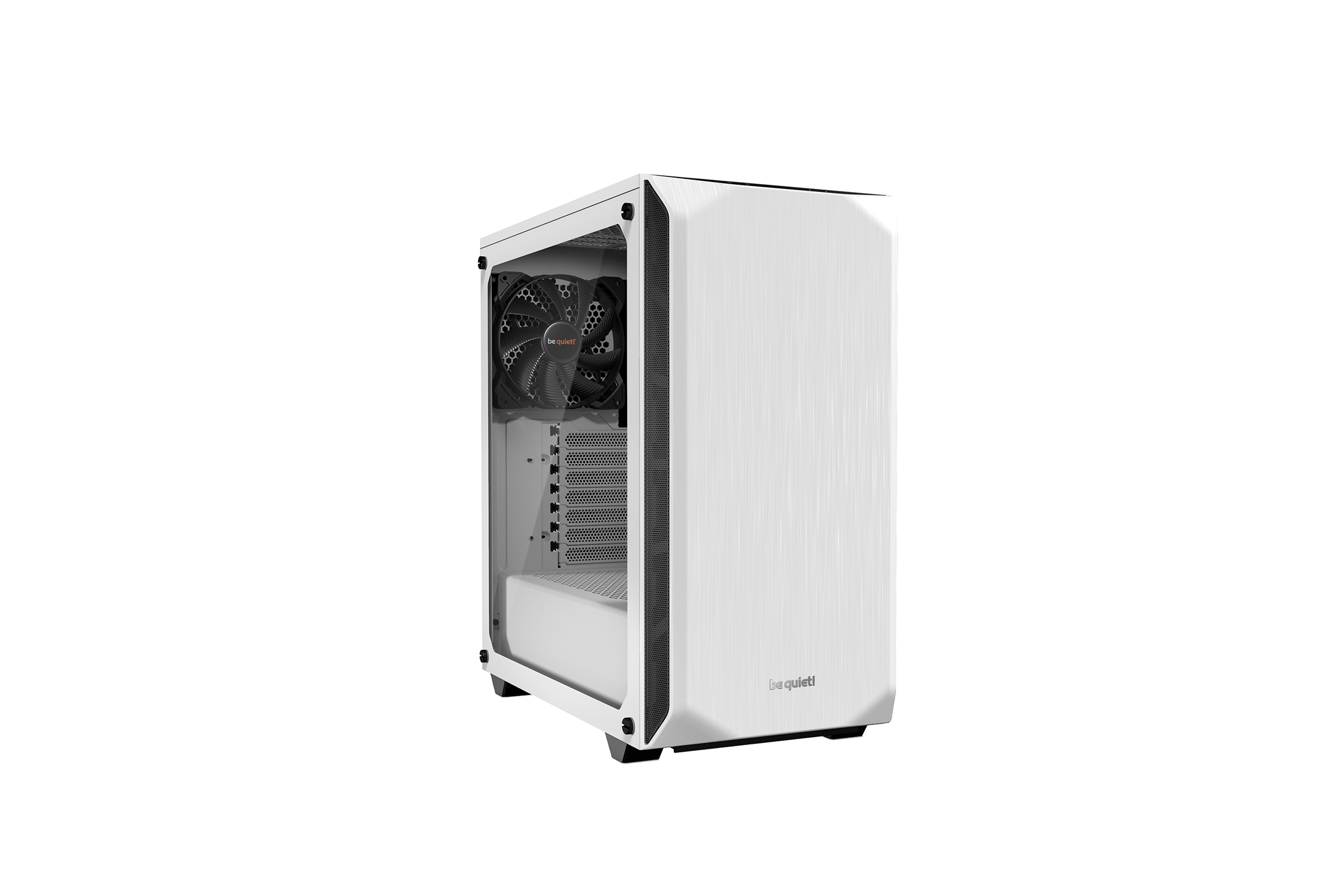 Pure Base 500 blanc | Boîtier PC vitré, Mini ATX / Micro ATX / ATX, 2 ventilateurs Pure Wings 2 140 mm
