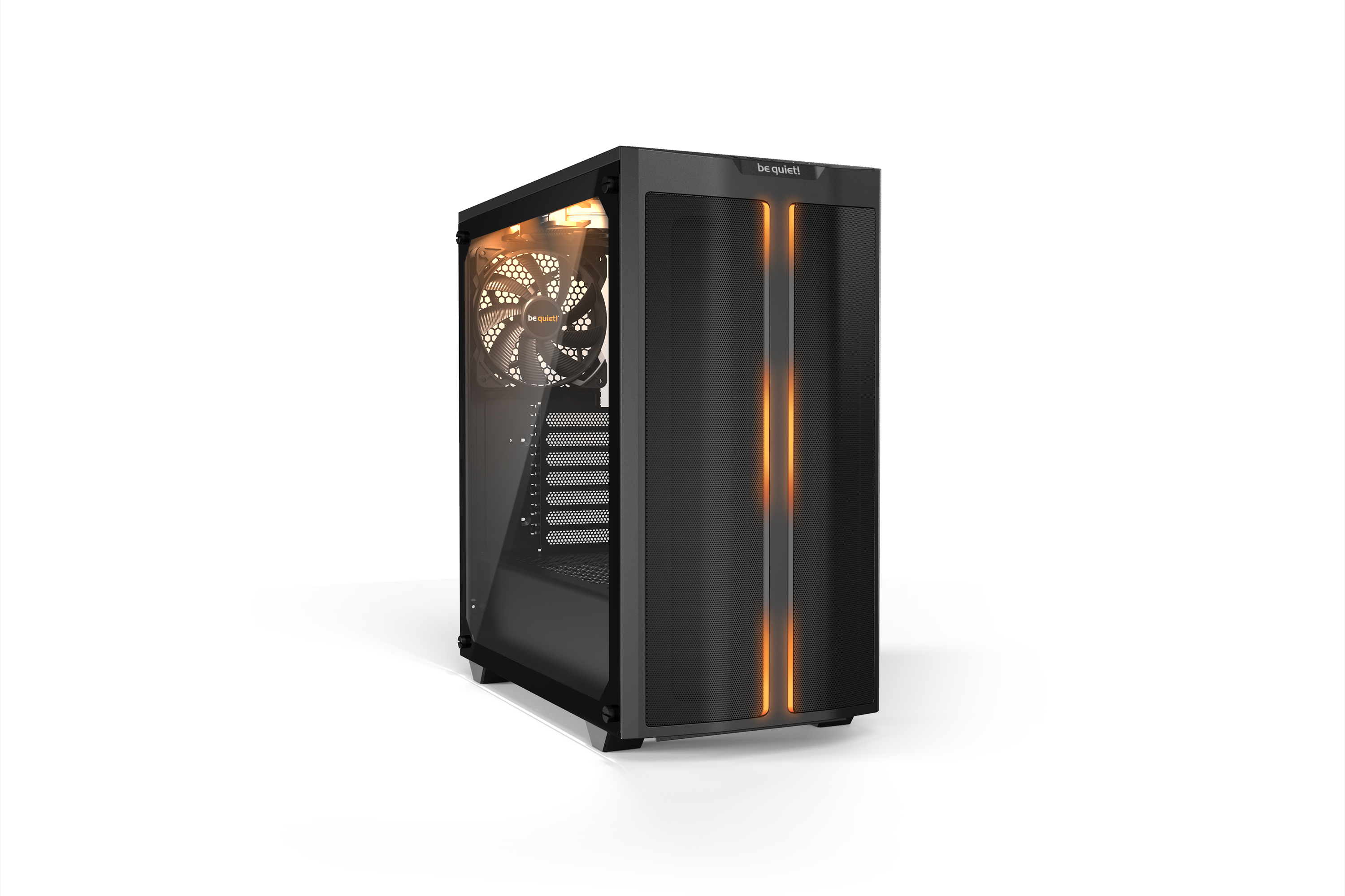 Pure Base 500 DX Noir | Boîtier PC ARGB vitré, Mini ITX / Micro ATX / ATX, 3 ventilateurs Pure Wings 2 140 mm