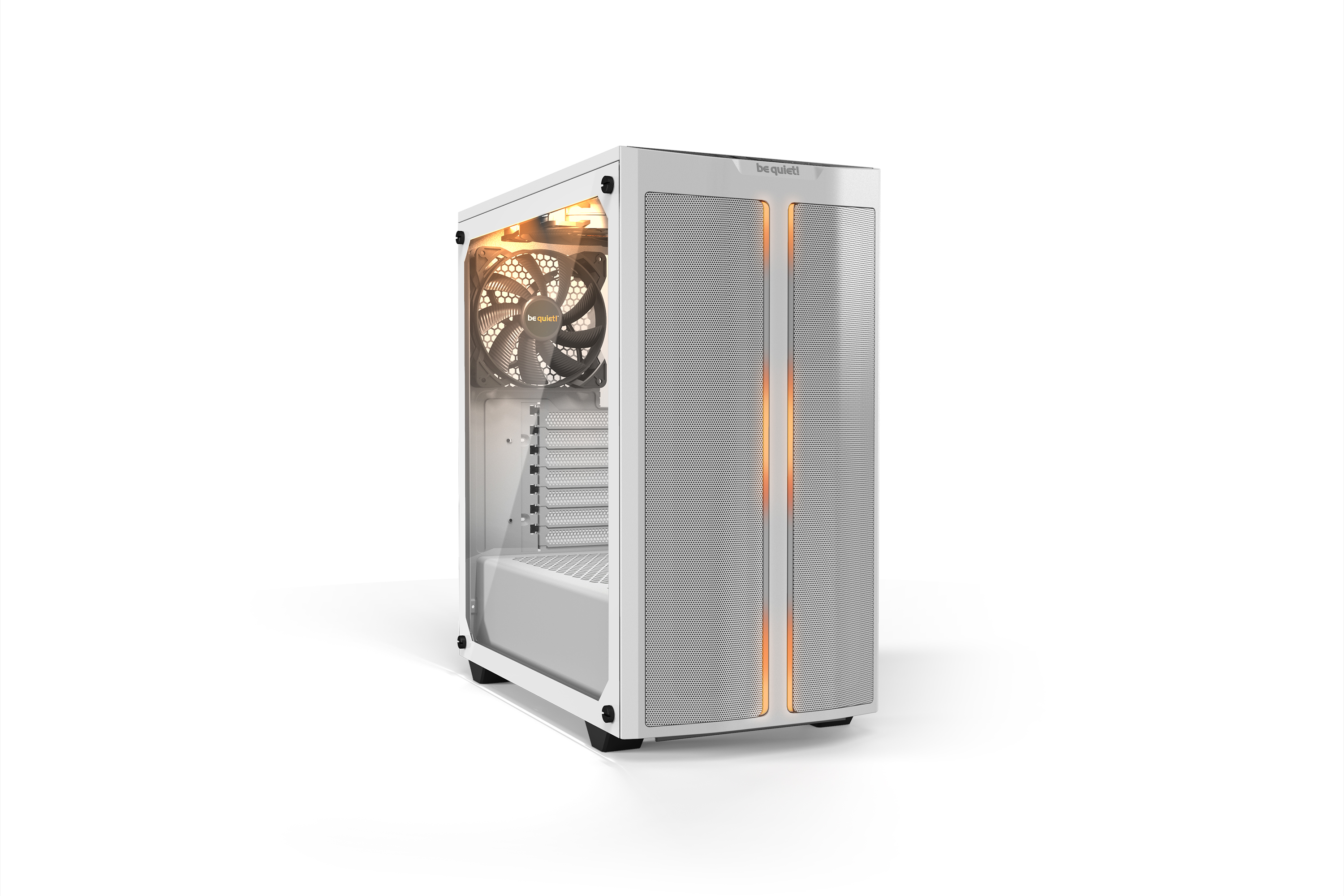 Pure Base 500 DX Blanc | Boîtier PC ARGB vitré, Mini ITX / Micro ATX / ATX, 3 ventilateurs Pure Wings 2 140 mm