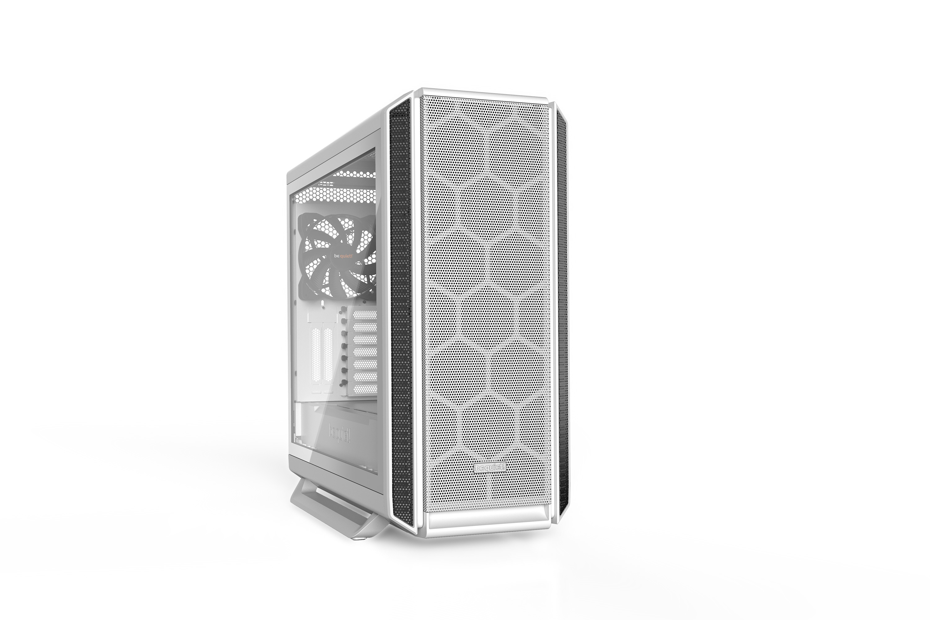 Silent Base 802 Blanc | Boîtier PC ARGB vitré, Mini ITX / Micro ATX / ATX / E-ATX, 3 ventilateurs Pure Wings 140 mm