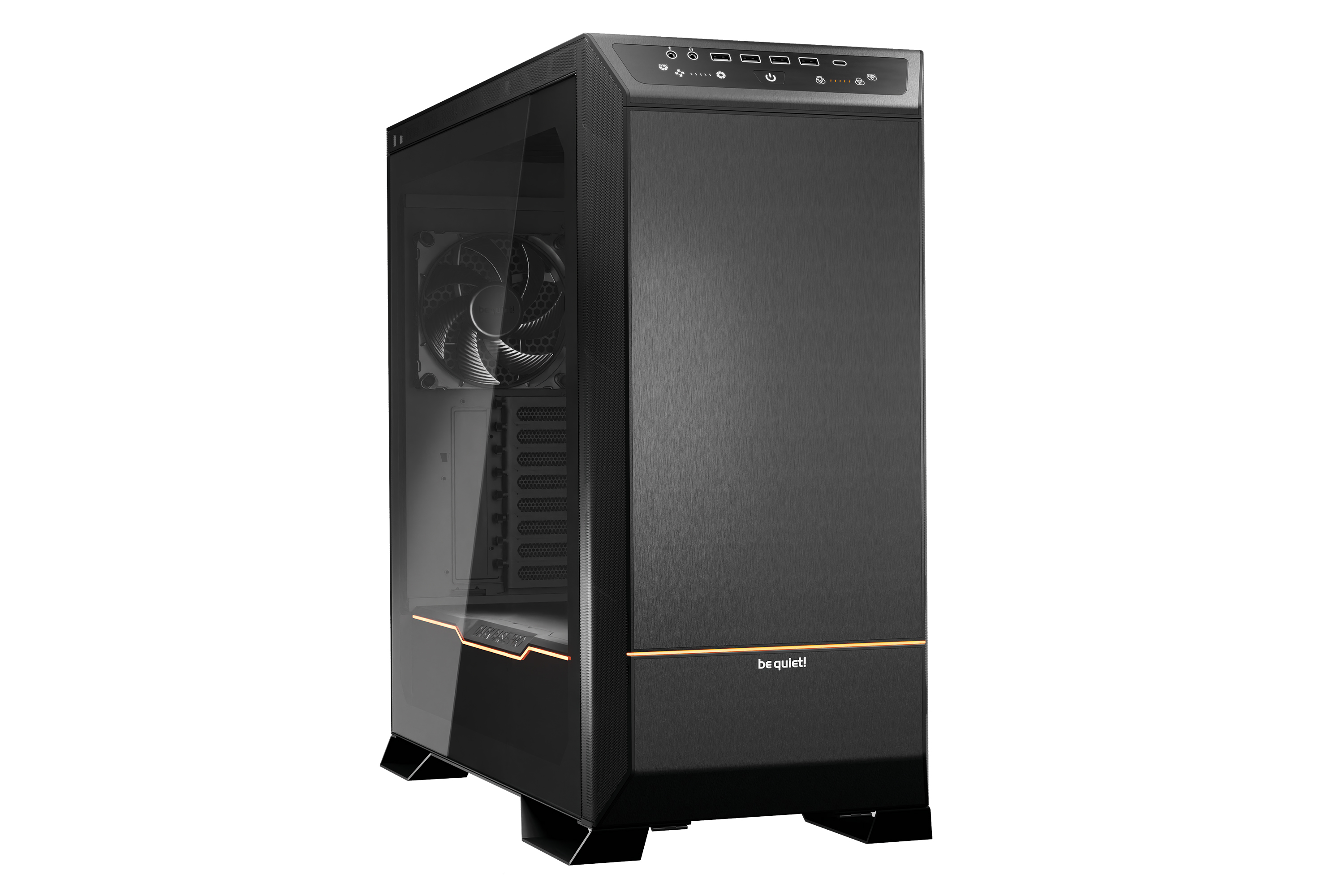 Dark Base Pro 901 | Boîtier PC ARGB vitré, Mini ITX / Micro ATX / ATX / E-ATX / XL-ATX, 3 ventilateurs Silent Wings 4 PWM 140 mm fournis