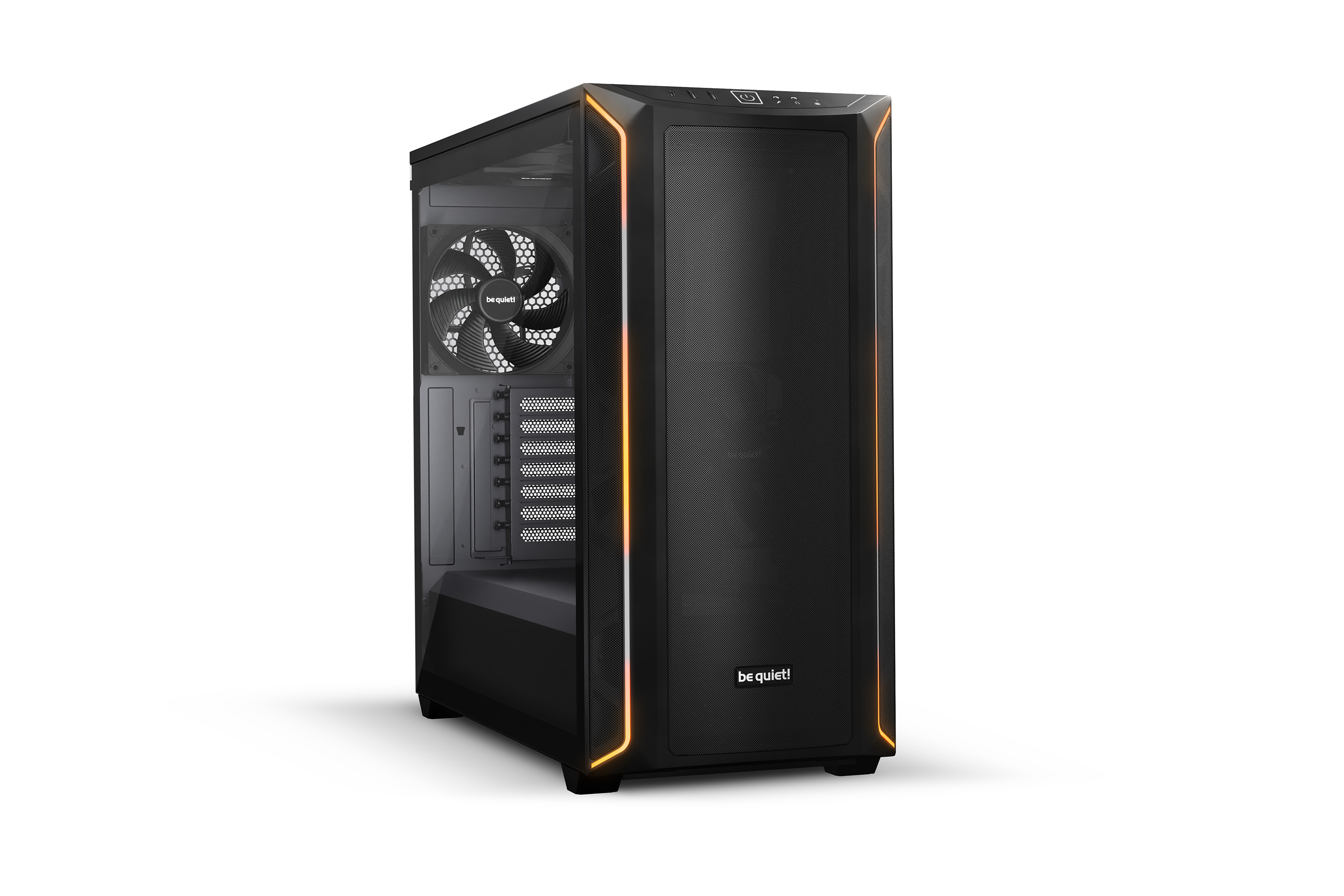 Shadow Base 800 Noir | Boîtier PC ARGB vitré, Mini ITX / Micro ATX / ATX / E-ATX, 3 ventilateurs Pure Wings 3 140 mm PWM
