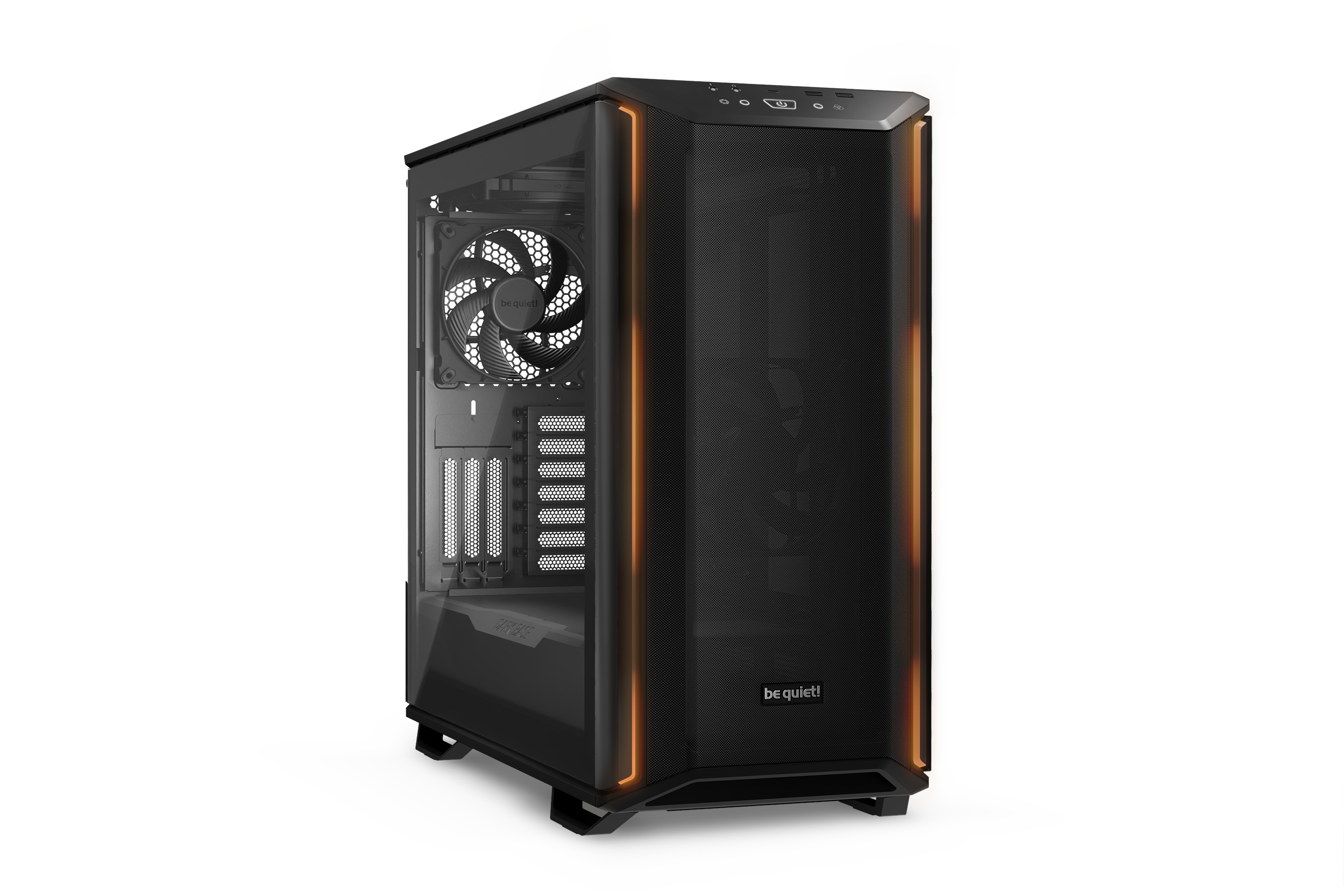 Dark Base 701 Noir | Boîtier PC ARGB vitré, Mini ITX / Micro ATX / ATX / E-ATX / XL-ATX, 3 ventilateurs Silent Wings 4 140 mm PWM high-speed