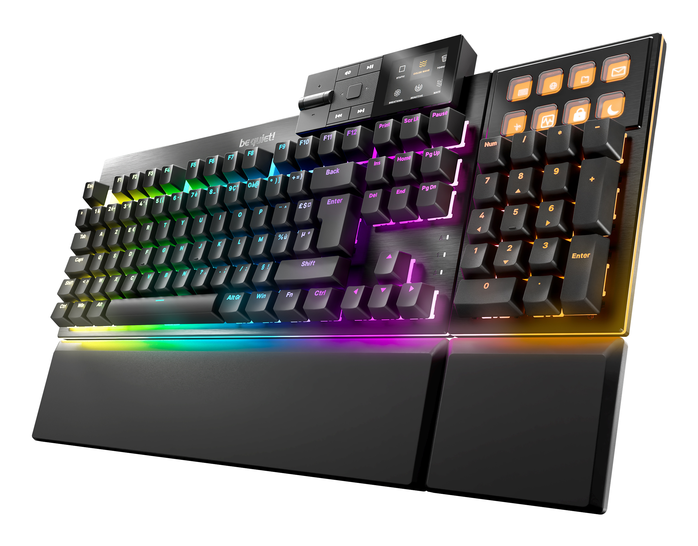 Dark Mount FR | clavier mécanique silencieux | switches linéaires | pavé numérique et module multimédia modulaires | ARGB | layout FR