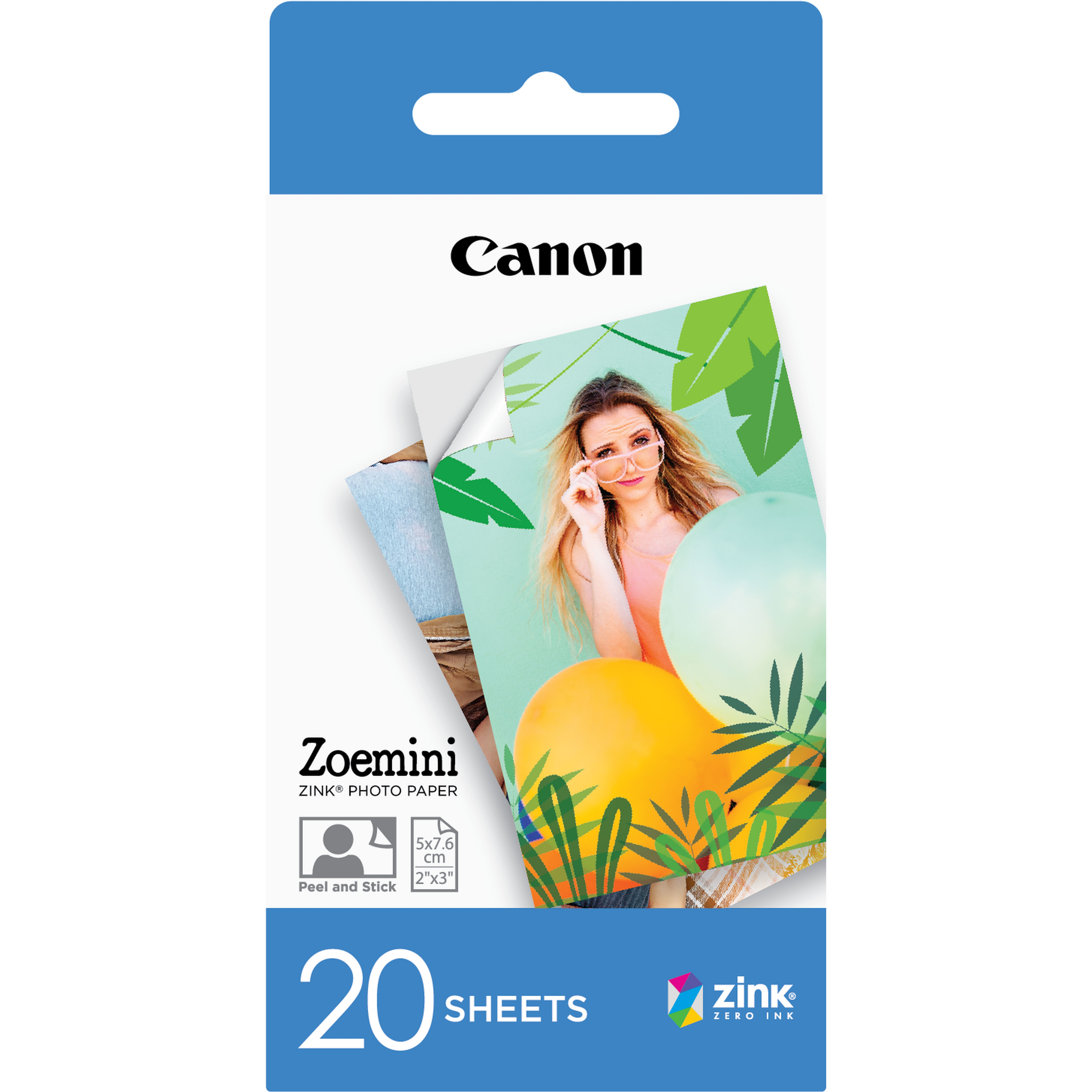 20 feuilles de papier photo ZINK™ 5 x 7,6 cm
