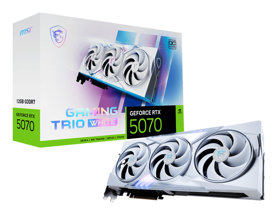 GeForce RTX 5070 12G GAMING TRIO OC WHITE