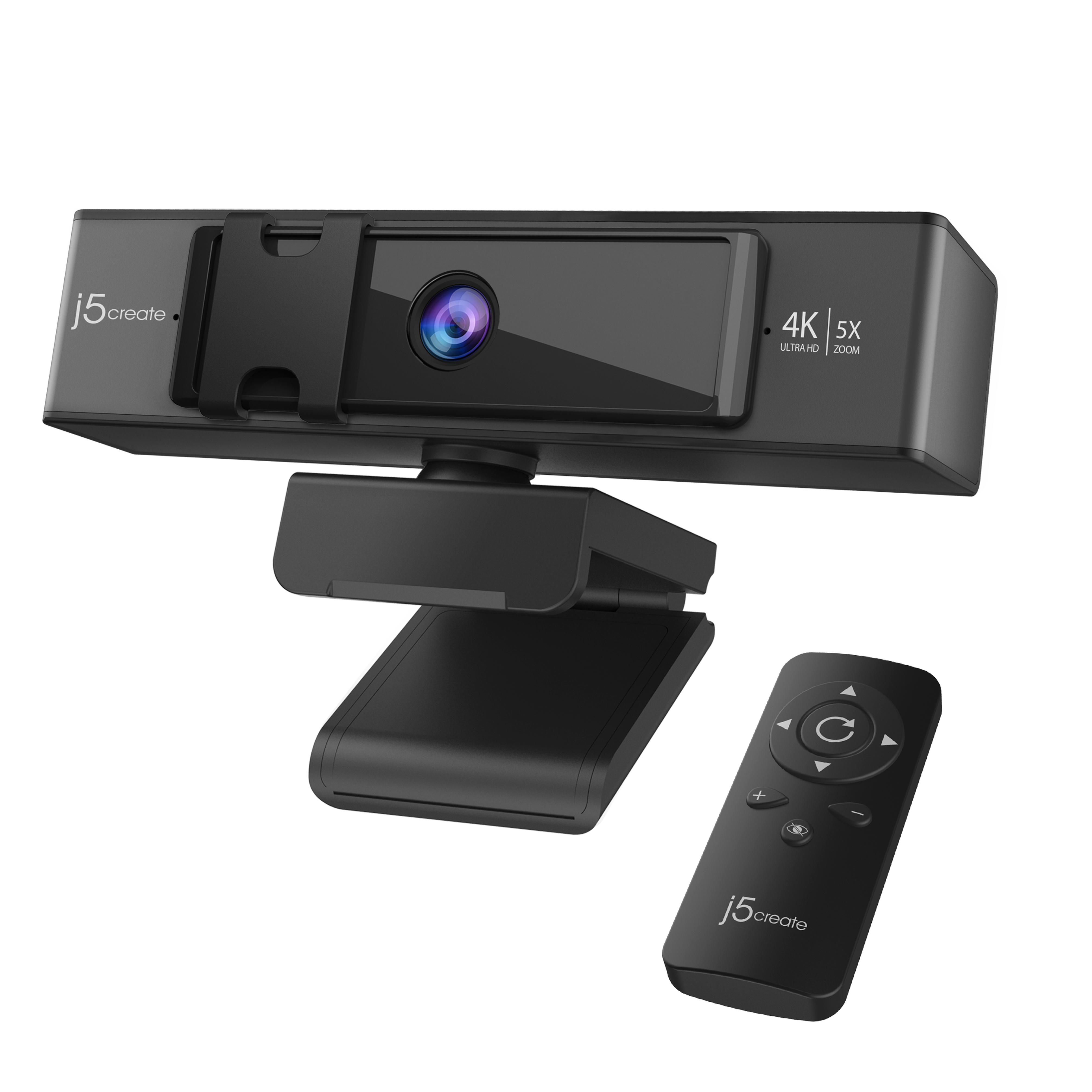 JVCU435-N Webcam USB™ 4K Ultra HD avec télécommande de zoom numérique 5x