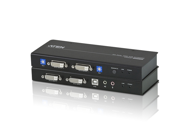 Extension KVM Cat 5 DVI double affichage USB (1024 x 768@60m)