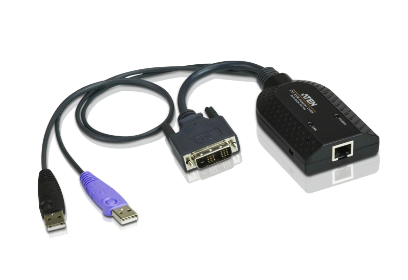 Adaptateur KVM de support virtuel DVI USB avec prise en charge des smart card