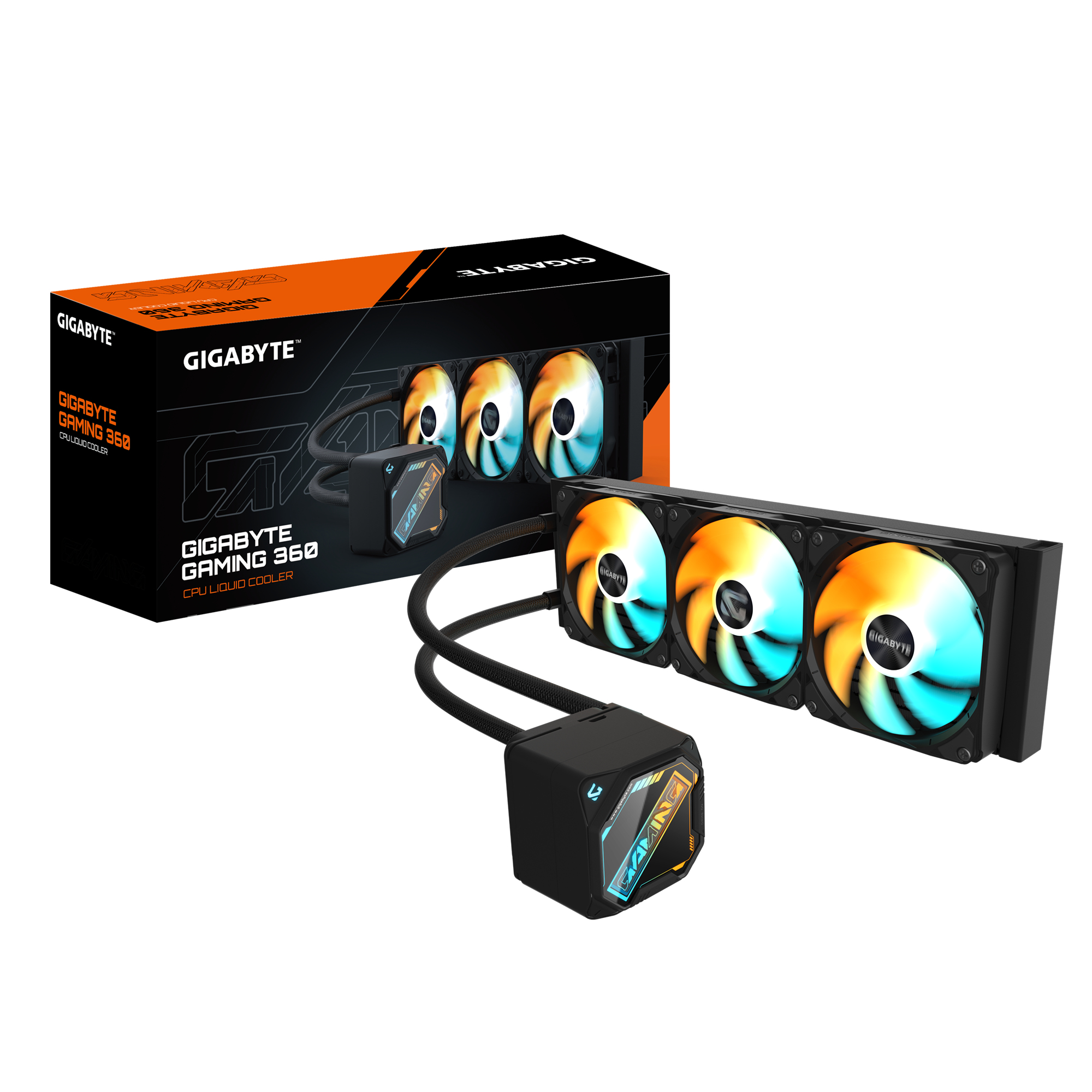 GAMING 360 Refroidisseur Liquide pour CPU - 3x120 mm Ventilateurs ARGB, Mécanisme d'emboîtement coulissant, DAISY-CHAIN, Compatible Intel LGA 1851 et AMD AM5