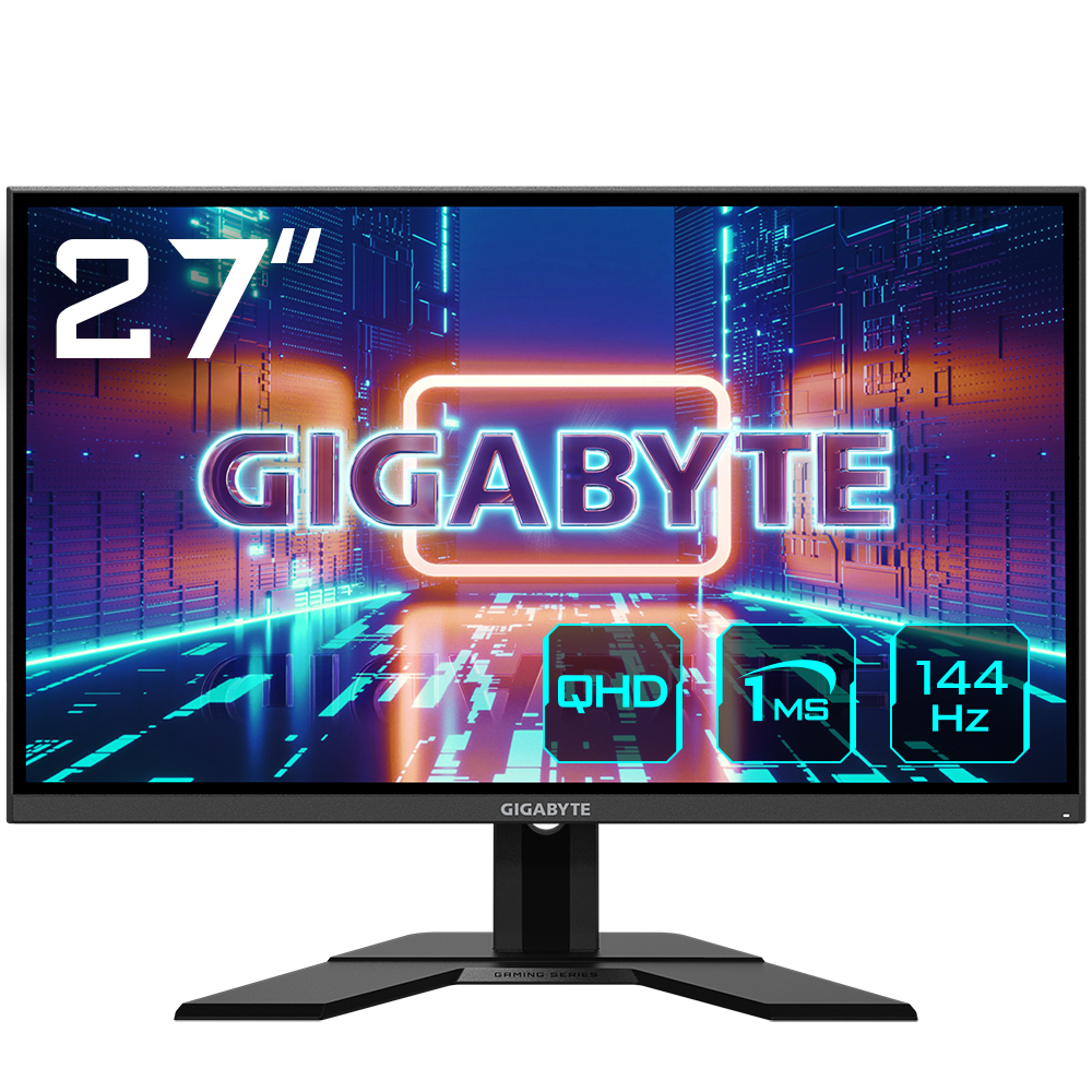 G27Q Moniteur de jeu 27" QHD - 2560 x 1440, 144Hz, 1ms, 350 cd/m², FreeSync Premium, Display HDR400, HDMI 2.0, DisplayPort 1.2